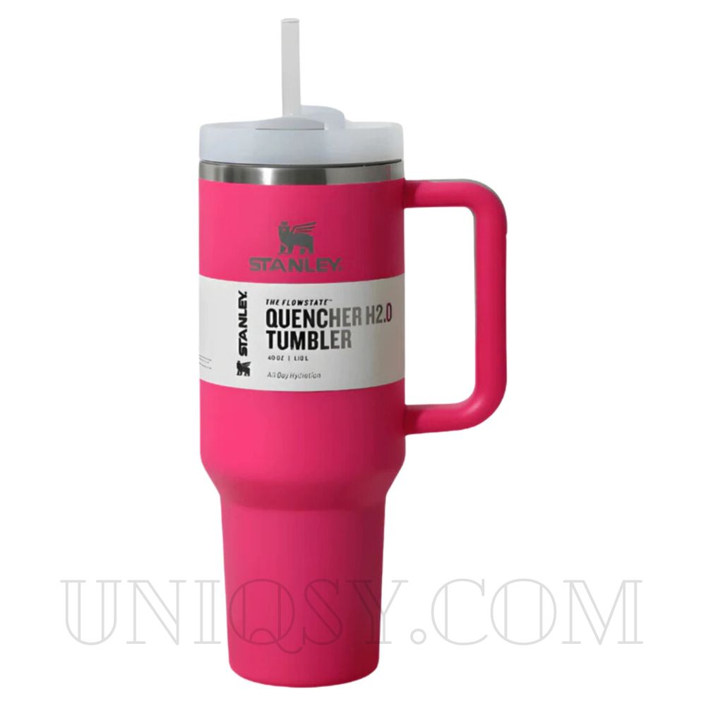Stanley 40 OZ Tumbler Cup with Handle and Straw - Stainless Steel 1.1L