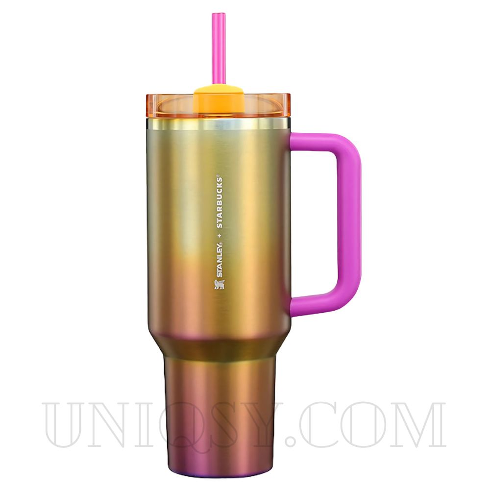 The Quencher 40 OZ Stanley Neon Flowstate Tumbler